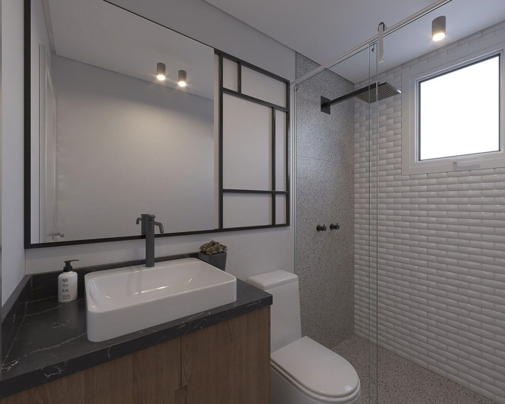 Banheiro (suíte 1) - 2 dormritórios