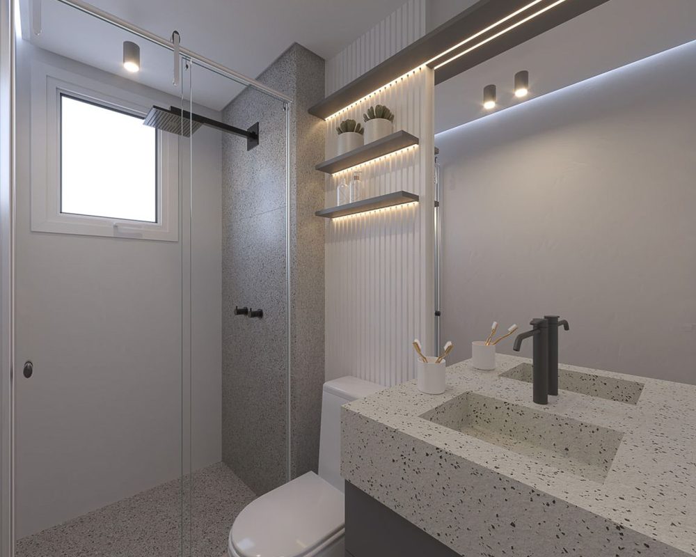 Banheiro (suíte 2) - 2 dormritórios