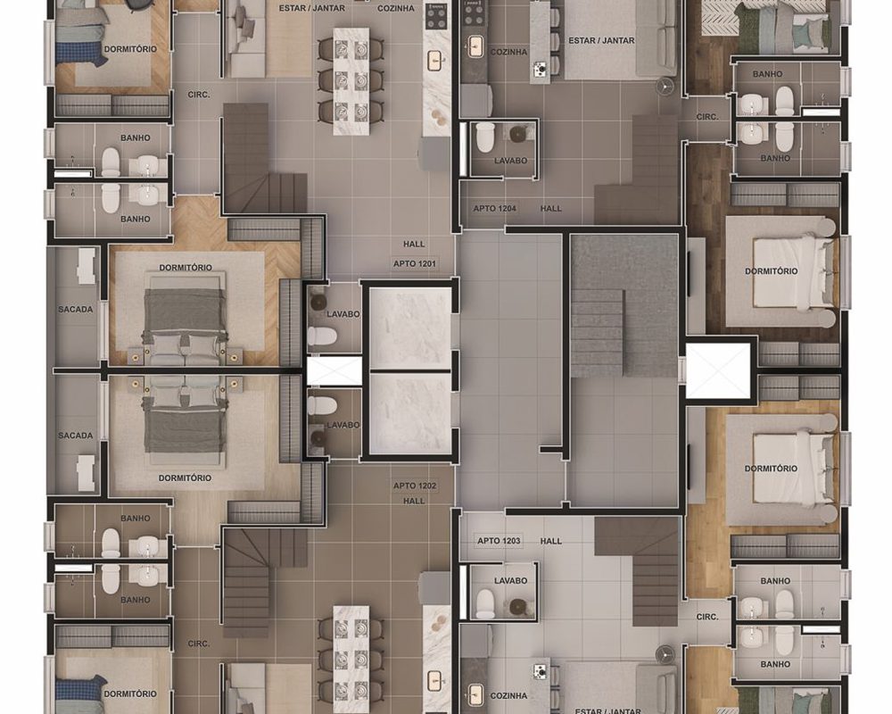 Planta Baixa Coberturas Apartamentos