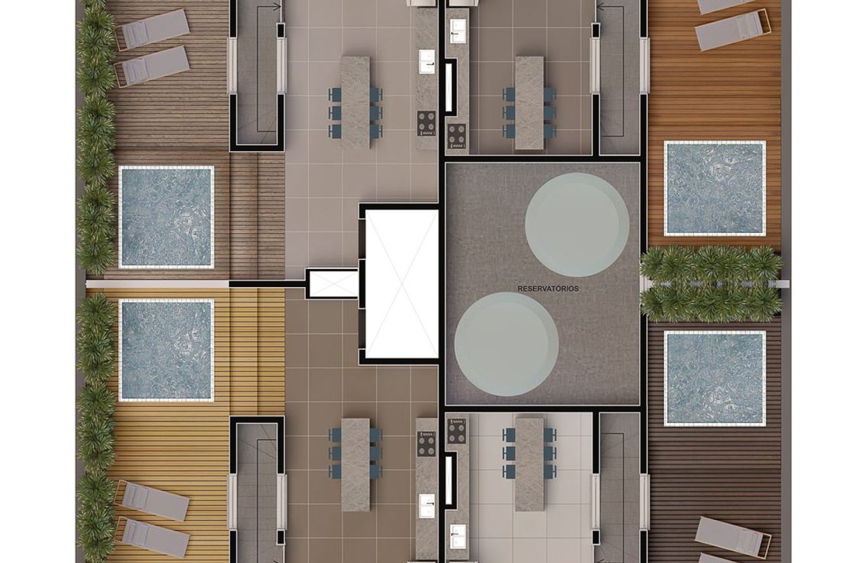 Planta Baixa Coberturas Terraços 2º andar